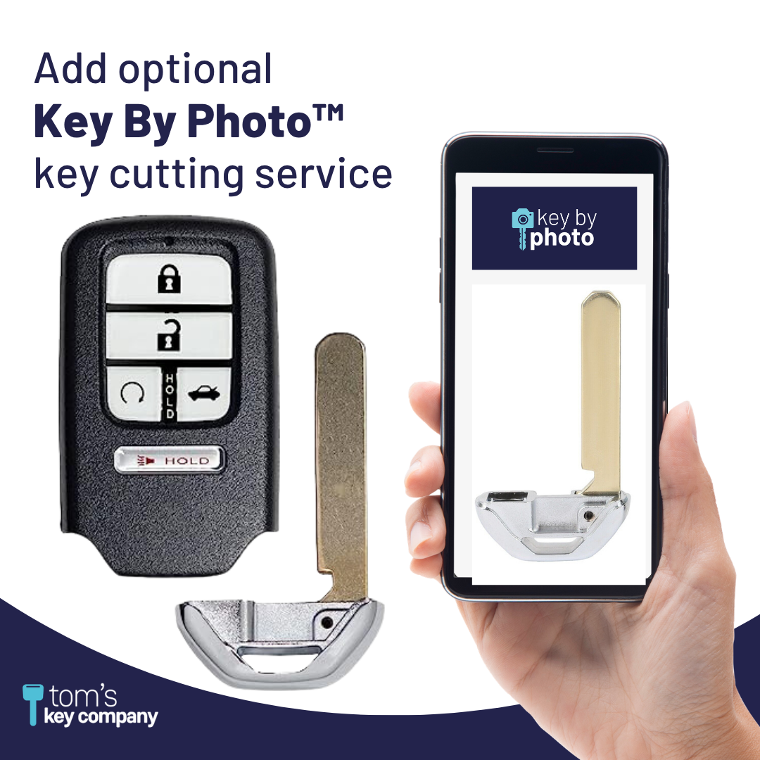 Brand New Premium Aftermarket 5-Button Smart Key with Trunk Release and Remote Start for Select Honda Vehicles