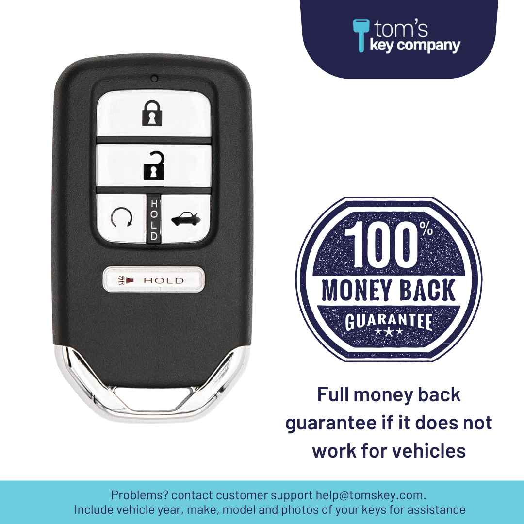 Ultimate Smart Key Bundle with Programming Tool, Aftermarket 5-Button Smart Key Fob and Key By Photo for Select Honda Vehicles (HONSK-5B-TRS-CWTW-UKB)