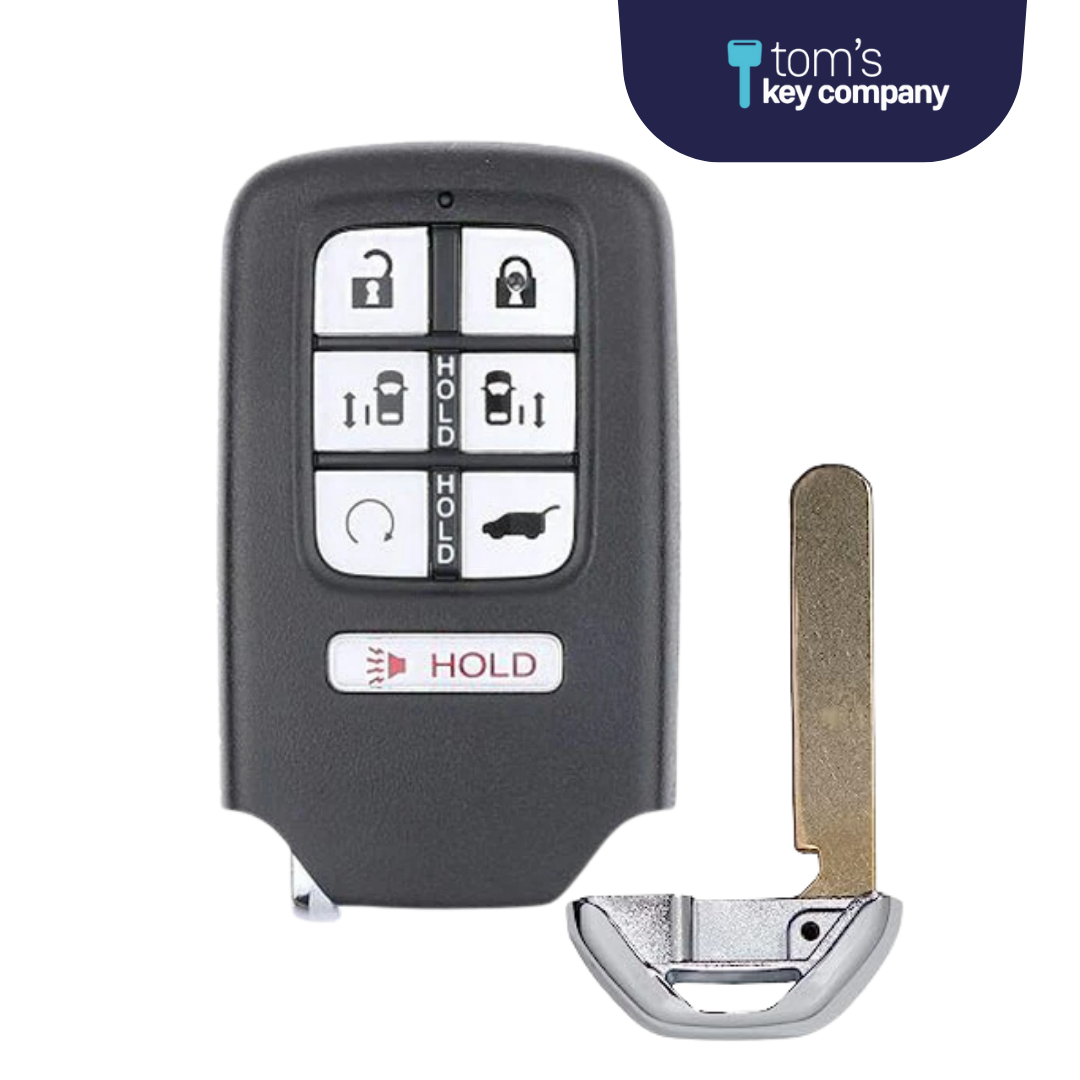 Brand New Premium Aftermarket 7-Button Smart Key with Power Doors Button for Select Honda Vehicles (HONSK-7B-LRPD-KR5T4X)
