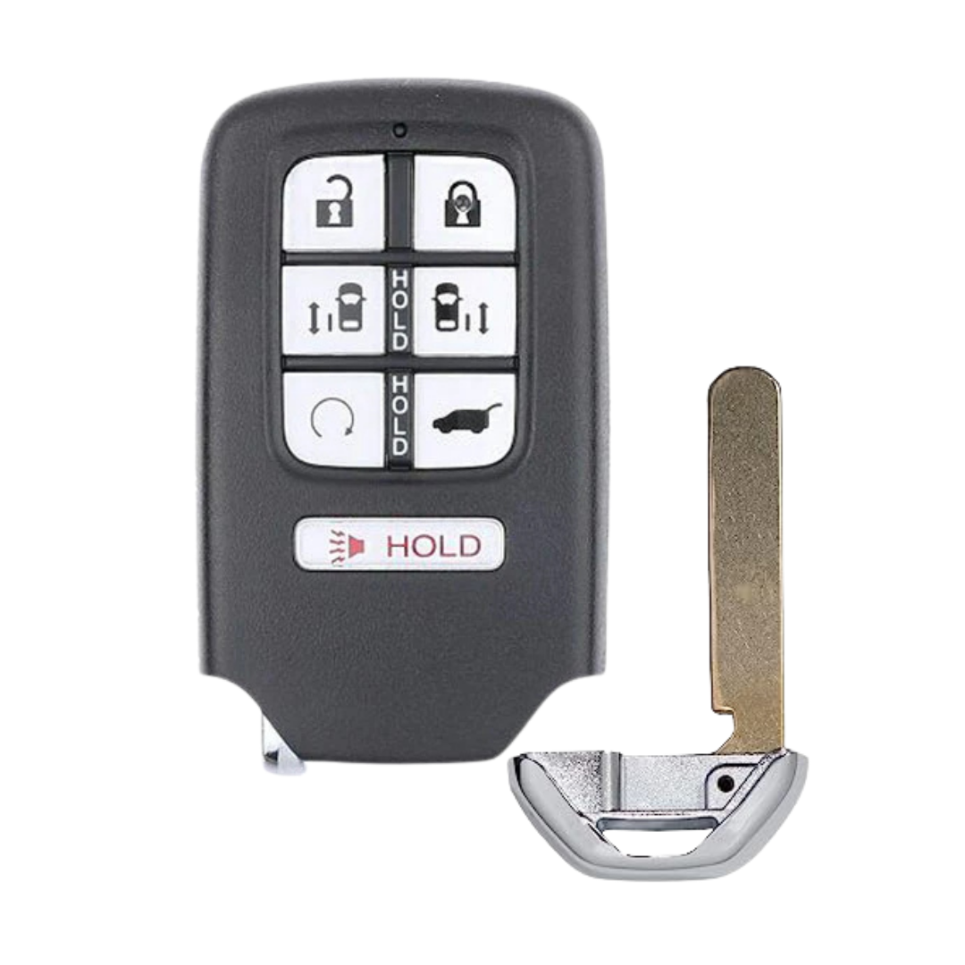 Brand New Premium Aftermarket 7-Button Smart Key with Power Doors Button for Select Honda Vehicles (HONSK-7B-LRPD-KR5T4X)