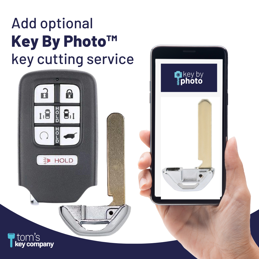 Brand New Premium Aftermarket 7-Button Smart Key with Power Doors Button for Select Honda Vehicles (HONSK-7B-LRPD-KR5T4X)