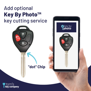 Toyota RAV4 & Scion xB Remote Key ("dot" Chip Key with 3 Button Keyless Entry Remote FOB) HYQ12BBY-3B-dot