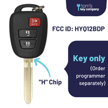 Load image into Gallery viewer, 2016-2020 Toyota Tacoma / 3-Button Remote Head Key (H Chip) / HYQ12BDP-3B-H