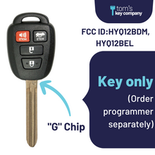 Load image into Gallery viewer, Toyota Camry Key and Remote (&quot;G&quot; Chip Key with 4 Button Keyless Entry Remote FOB) HYQ12BEL-4B-G (HYQ12BDM)