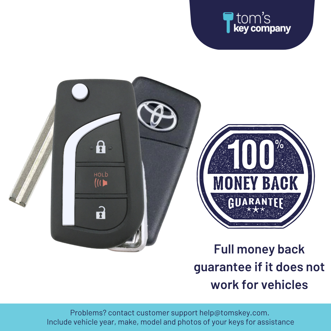 RAV4 Key OEM Remanufactured Flip Key Fob For 2018-2024 Toyota RAV4 - Keyless Entry, 3-Button (GQ4-73T) Toyota Key Fob Replacement - Foto 7