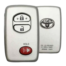 Cargar imagen en el visor de la galería, 2010-2019 Toyota 4Runner / New 3-Button OEM Smart Key FOB (HYQ14ACX-3B-FOB-SILVER-LOGO)