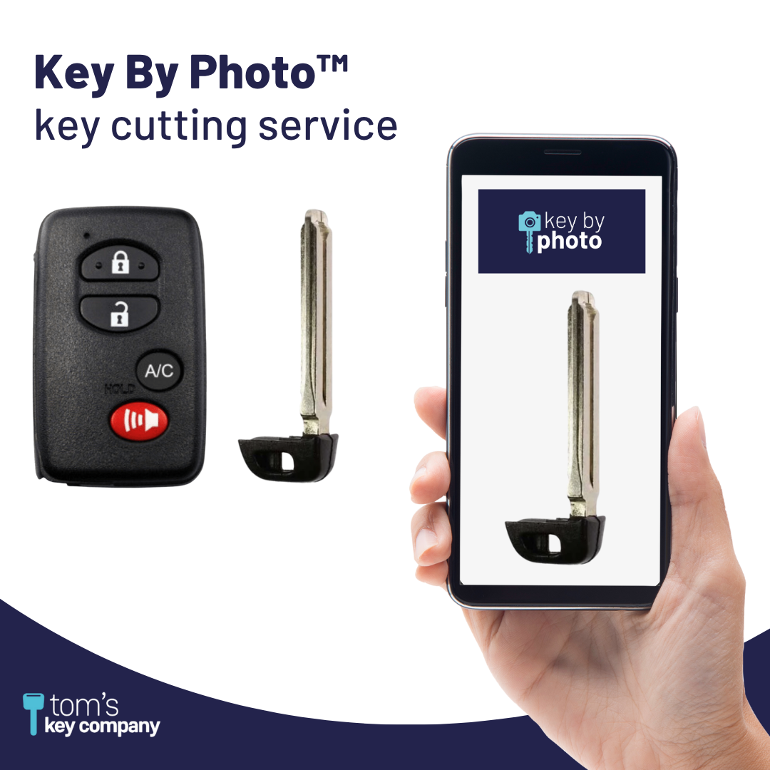 Ultimate Key Bundle DIY Car Key Replacement Kit with Tom’s Car Key Programmer™ & Key By Photo™ Service | Select Toyota Vehicle with 4 Button Smart Key with A/C Button (HYQ14ACX-4B-A/C-GNE-5290-TSL-KBP-UKB)