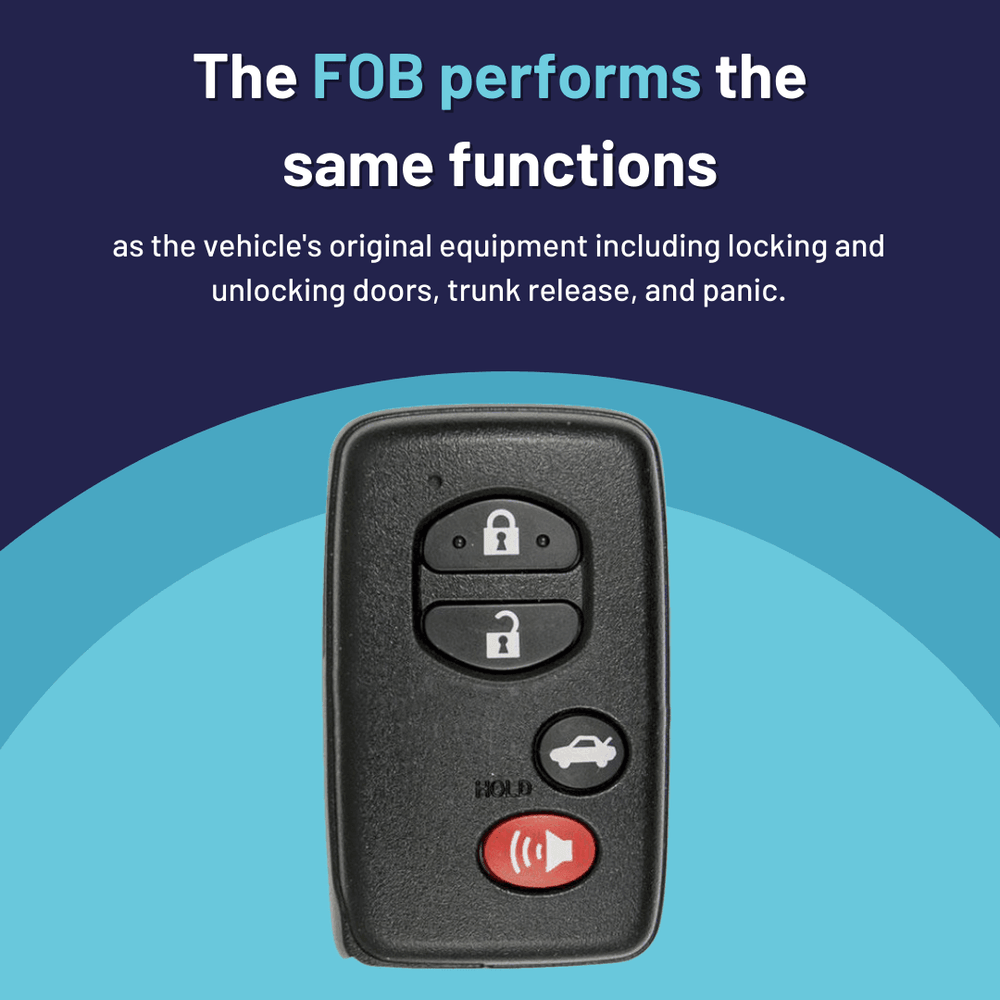 Brand New Aftermarket 4-button Smart Key Remote Fob with Trunk Release ...