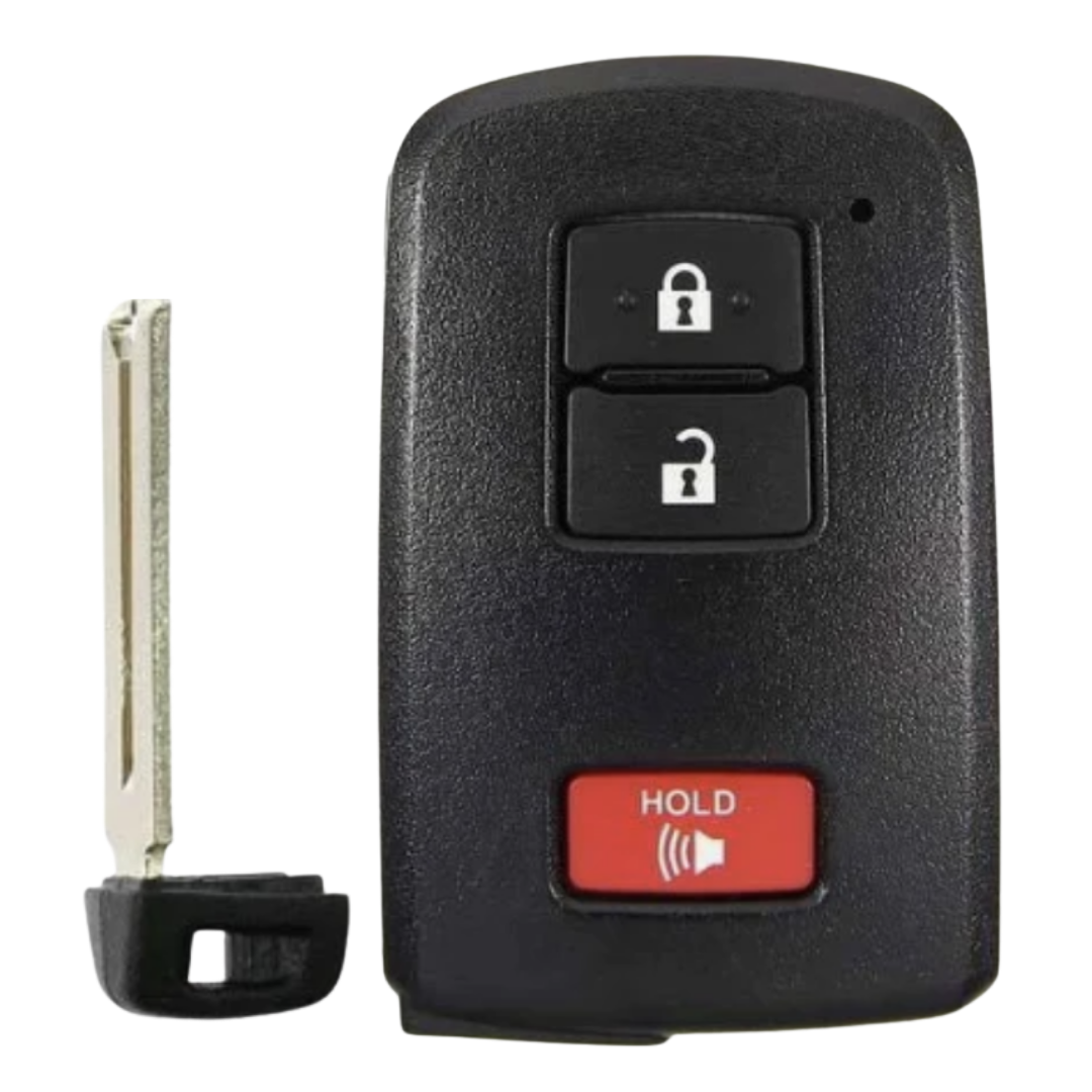 Brand New Aftermarket 3 Button Smart Key FOB with Emergency Key for Toyota 4Runner, Tacoma, Tundra, & Sequoia (HYQ14FBB-3B-G0010-FOB)