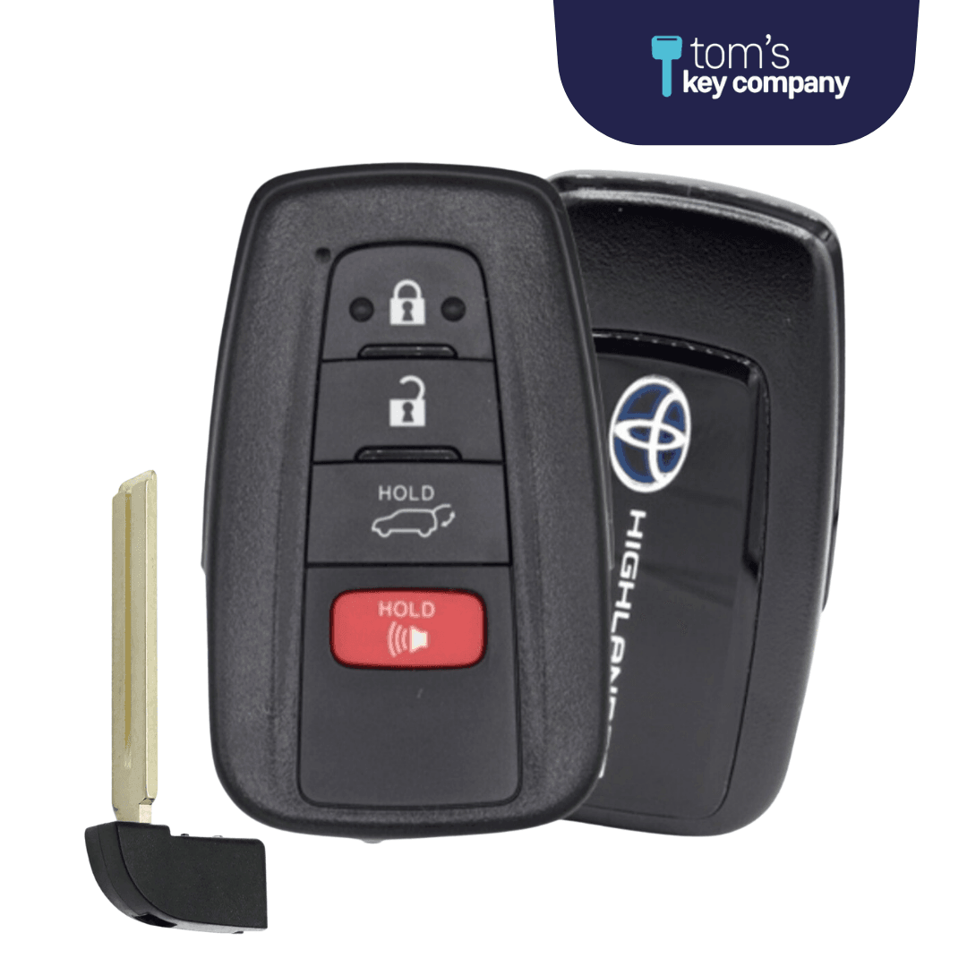 Brand New OEM Smart Key FOB 4 Button with Hatch Release for Toyota Highlander - (HYQ14FBC-4B-HR-HIGHLANDER)