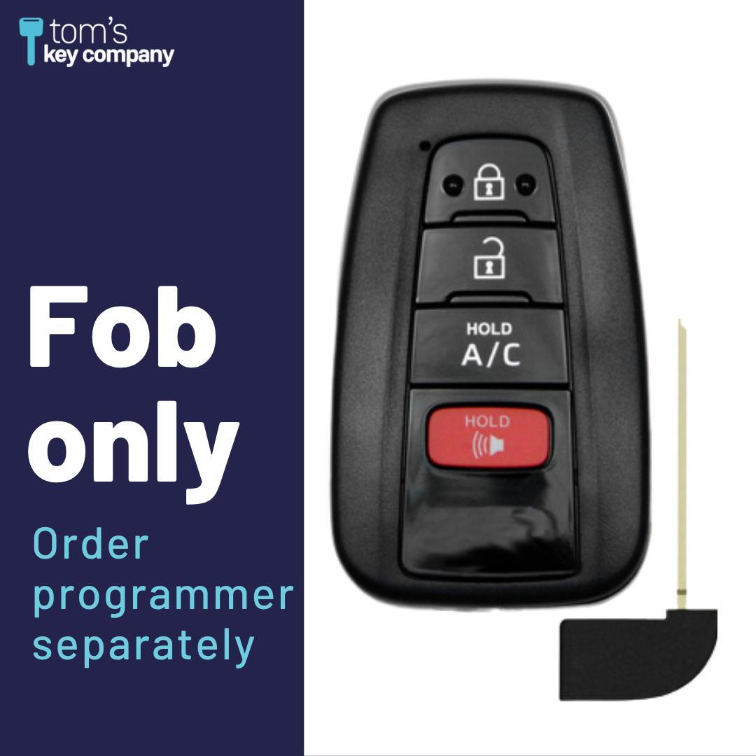 Brand New Aftermarket 4 Button Smart Key w/ A/C Feature for Toyota Prius Prime