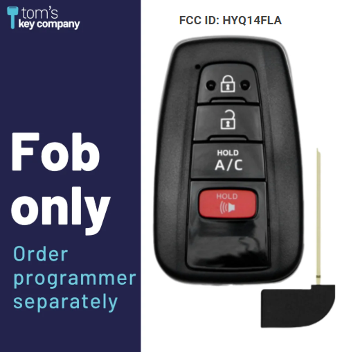 Brand New Aftermarket 4 Button Smart Key w/ A/C Feature for Toyota Prius Prime