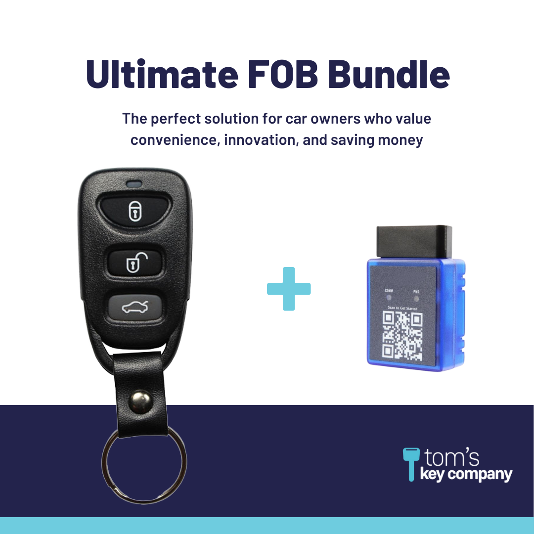 Ultimate Remote FOB Bundle with Programming Tool and Aftermarket 4 Button Remote FOB for Select Hyundai Vehicles (HYUFOB-4B-274-K-UKB)