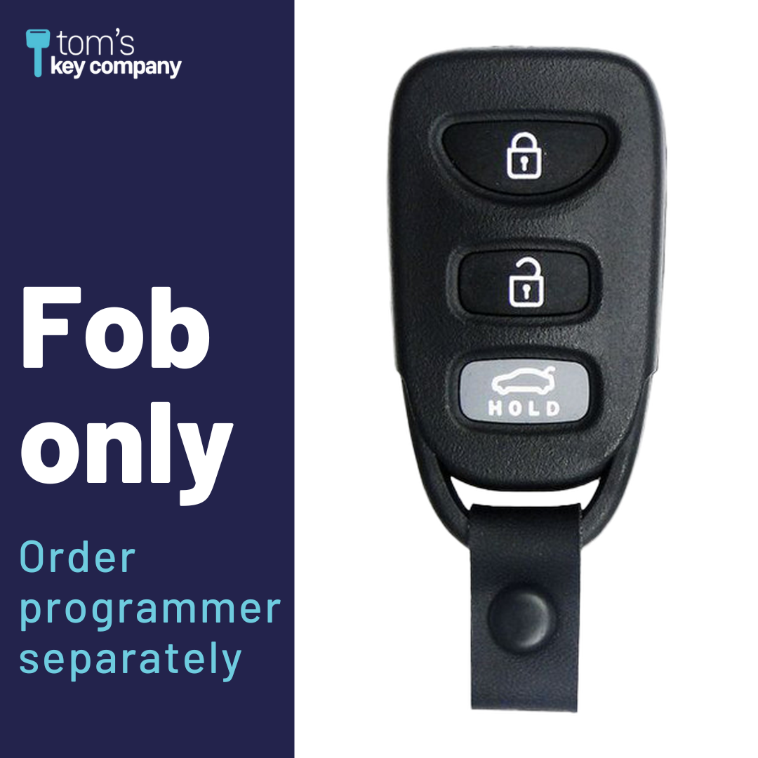 Brand New Aftermarket 4-Button Remote Fob with Lock, Unlock, Trunk Hold, Panic for Select Hyundai Vehicles (HYUFOB-4B-TR-236-RC-K)