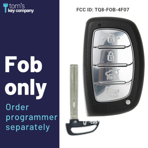 Brand New Aftermarket 4 Button Smart Key w/ Hatch Release Feature for Select Hyundai Tucson 2016-2018