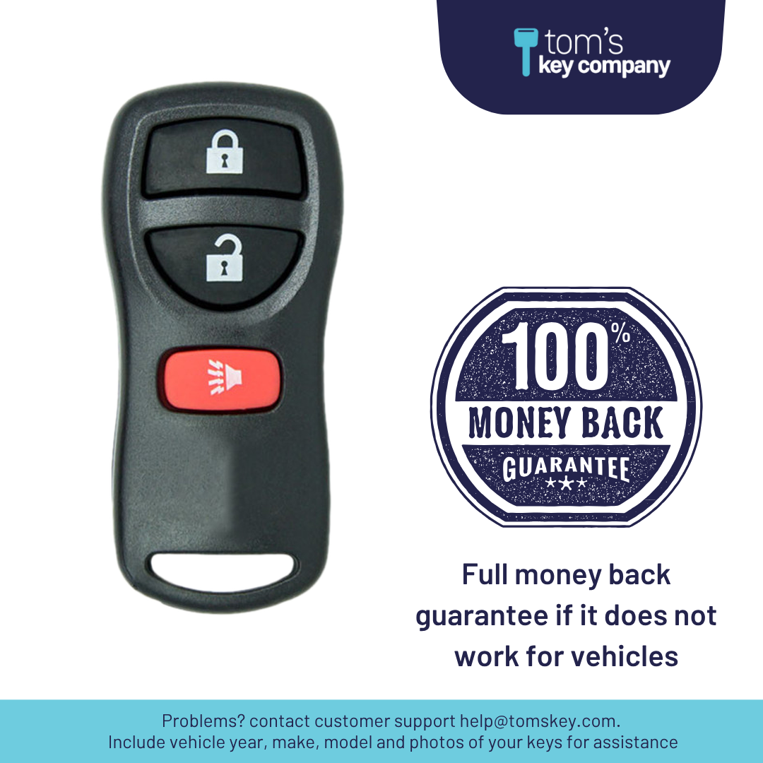 Brand New Aftermarket 3-Button Remote Fob with Lock, Unlock, Panic for Select INFINITI Vehicles (INFFOB-3B-224-K)