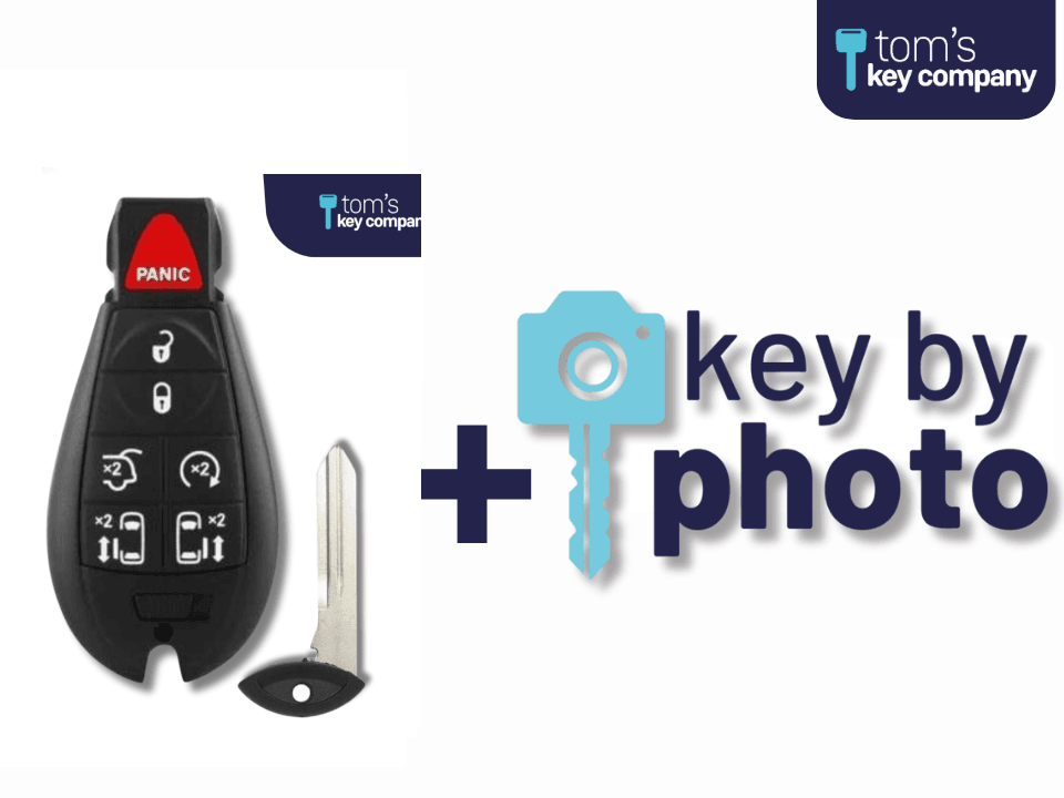 7 Button Chrysler Dodge VW Remote Key Fob (IYZC01C-7B-DDTRS-FOB) with Included Key By Photo