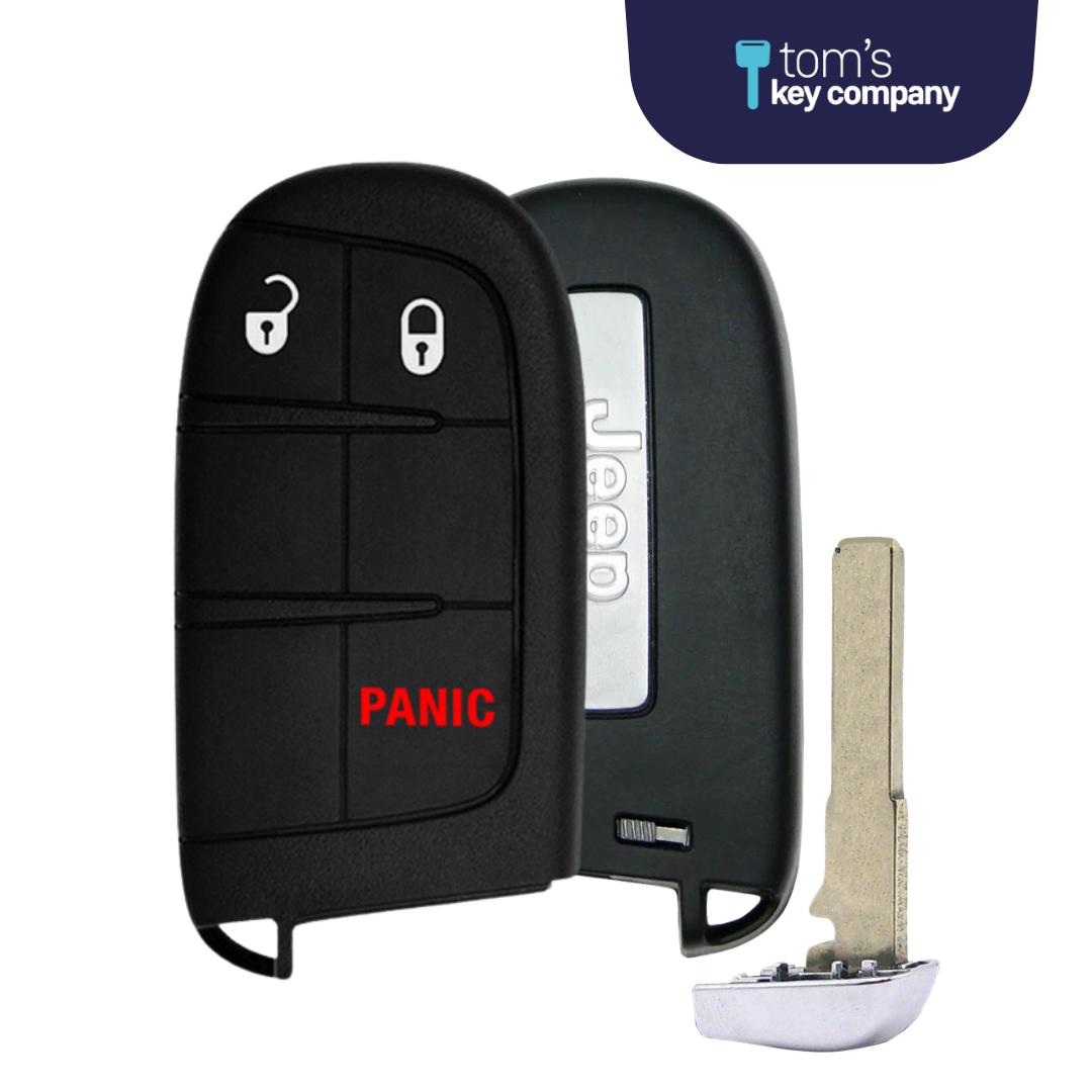 Like New Refurbished OEM 3 Button Smart Key with Logo for Jeep Compass Vehicles - PBC