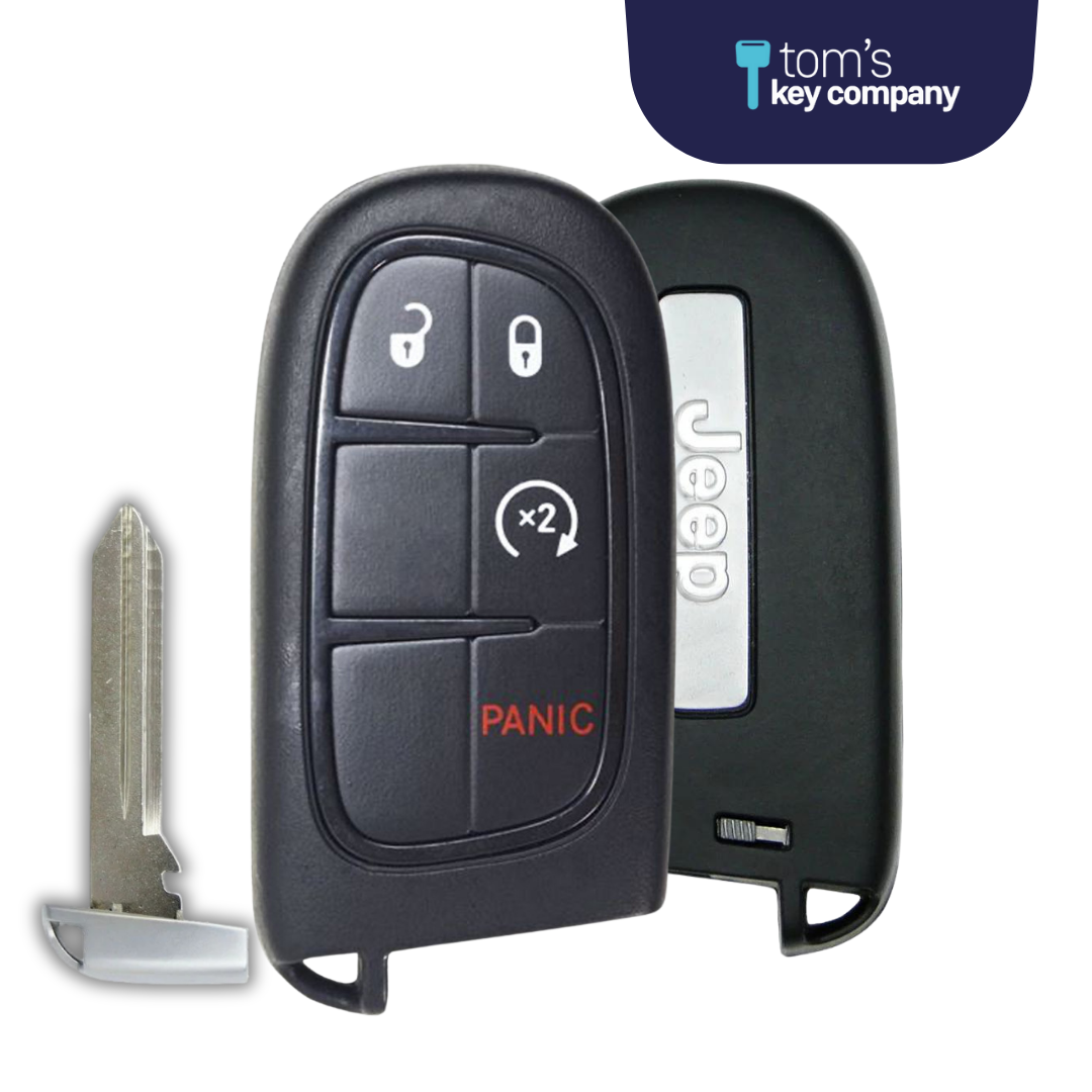 Like New Refurbished OEM 4 Button Smart Key with Remote Start for Jeep Cherokee Vehicles