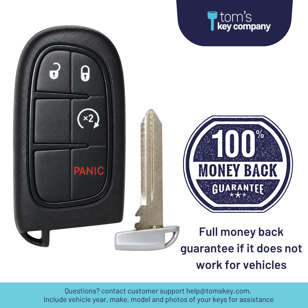 Brand New Aftermarket Smart Key 4-Button with Remote Start for Select Jeep Vehicles