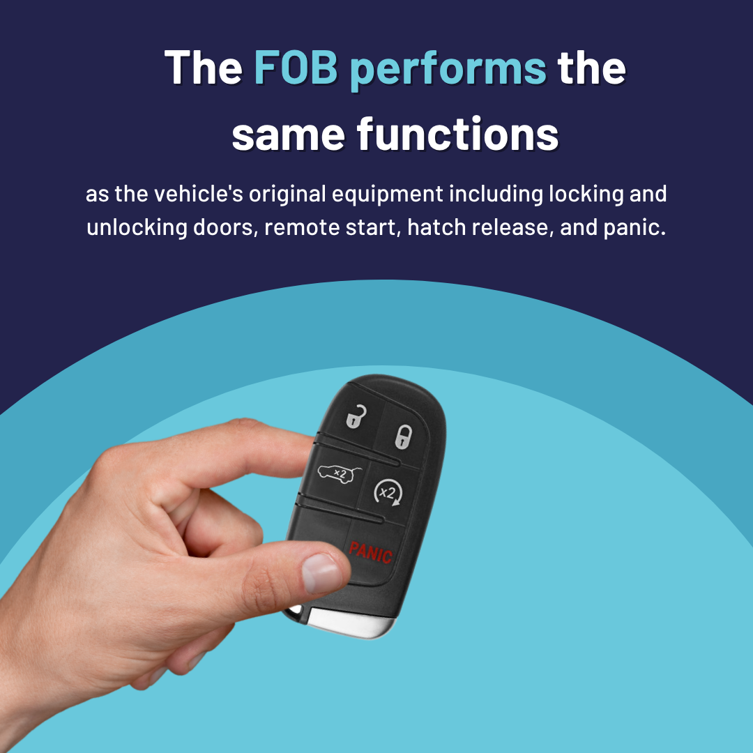 Brand New Aftermarket Smart Key 5-Button with Hatch Release & Remote Start for Select Jeep Vehicles (JEEPSK-5B-HRRS-COMPASS-TMB)