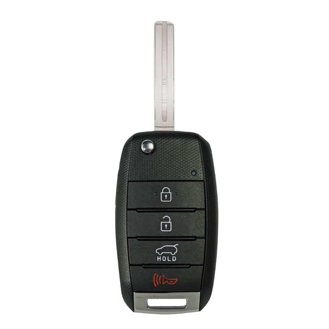 Brand New Aftermarket 4 Button Flip Key with Hatch Release for KIA Sorento Vehicles (KIA-4B-H-910T-FLP)