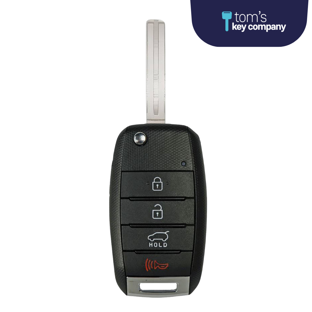 Brand New Aftermarket 4 Button Flip Key with Hatch Release for KIA Sorento Vehicles (KIA-4B-H-910T-FLP)