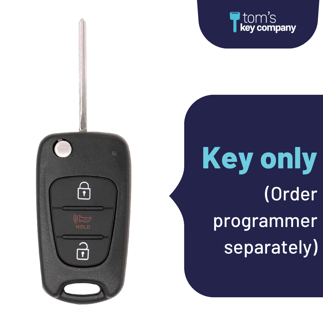 Brand New Aftermarket 3-Button Remote Key with Lock, Unlock, Panic for Select Kia Vehicles (KIACK-3B-146-K)