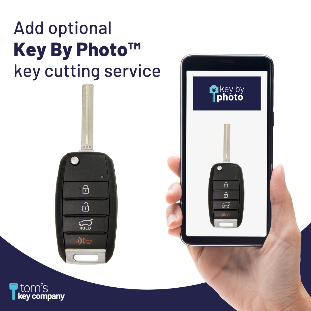 Brand New Aftermarket 4-Button Remote Key with Lock, Unlock, Hatch, Panic for Select Kia Vehicles (KIACK-4B-158-K)