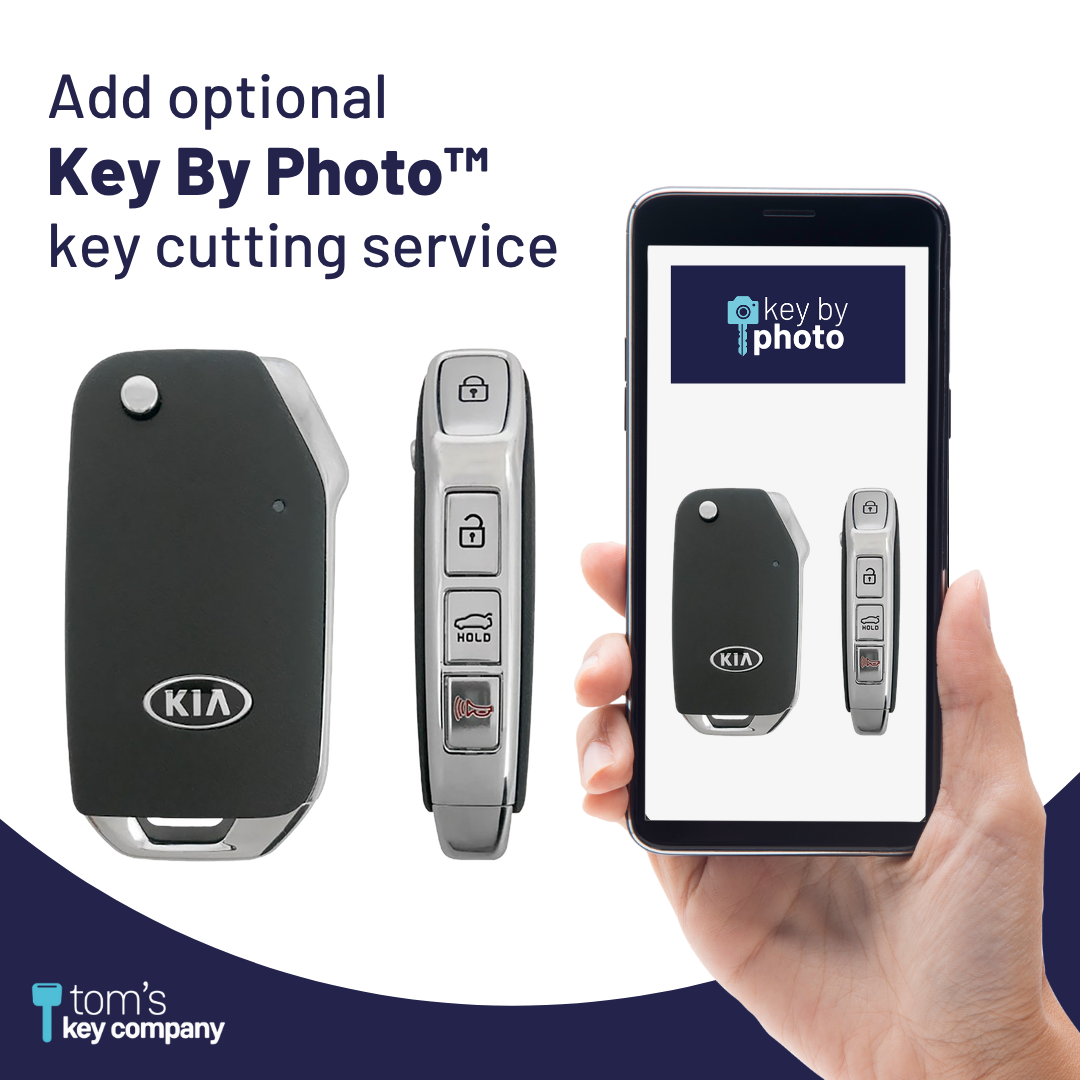 Brand New Aftermarket 4-Button Remote Key with Lock, Unlock, Trunk Hold, Panic for Select Kia Vehicles (KIAFLP-4B-TR-189-REF-K)