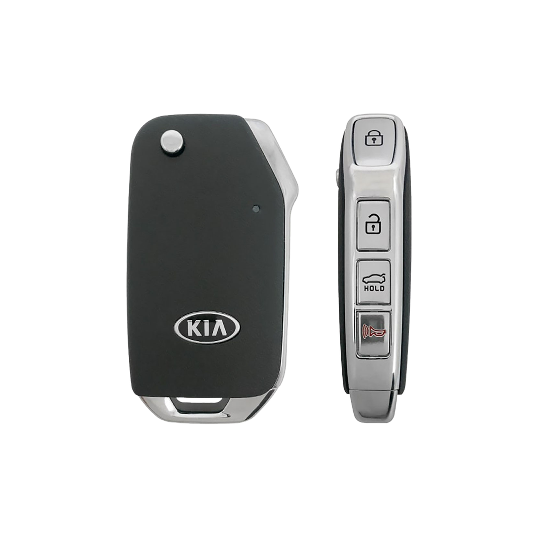 Brand New Aftermarket 4-Button Remote Key with Lock, Unlock, Trunk Hold, Panic for Select Kia Vehicles (KIAFLP-4B-TR-189-REF-K)