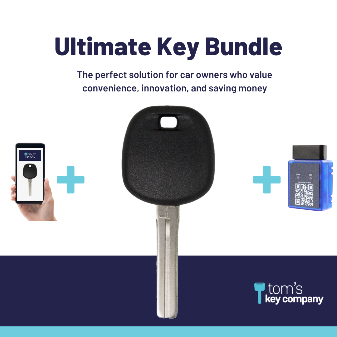 Ultimate Key Bundle with Programming Tool, Aftermarket Transponder Key and Key By Photo for Select Lexus Vehicles (LEX-KEY-4D68-UKB)