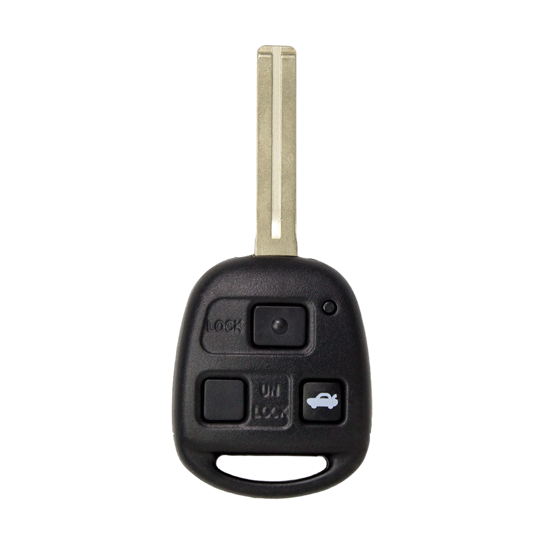 Brand New Aftermarket 3-Button Remote Key with Lock, Unlock, Trunk for Select Lexus Vehicles (LEXCK-3B-02-K)