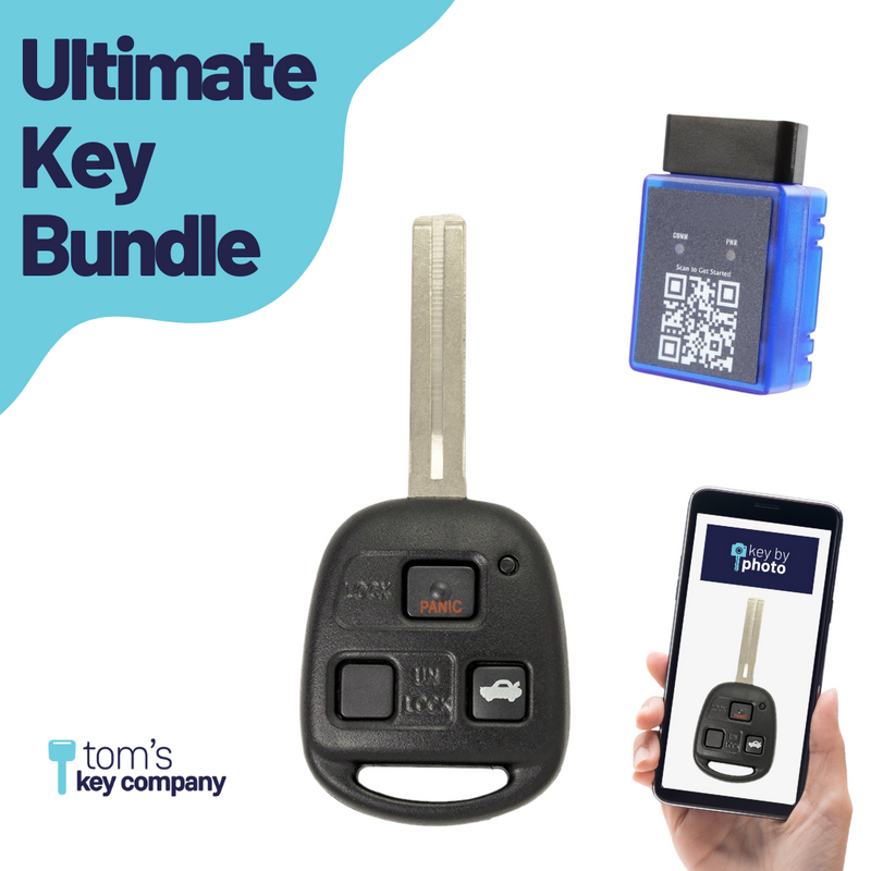 Ultimate Remote Key Bundle with Programming Tool, Aftermarket 3-Button ...