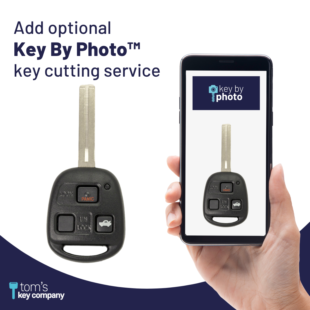 Brand New Aftermarket 3-Button Remote Key with Lock, Unlock, Trunk for Select Lexus Vehicles (LEXCK-3B-06-K)