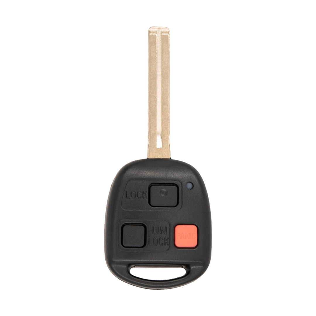 Brand New Aftermarket 3-Button Remote Key with Lock, Unlock, Panic for Select Lexus Vehicles (LEXCK-3B-08L-K)