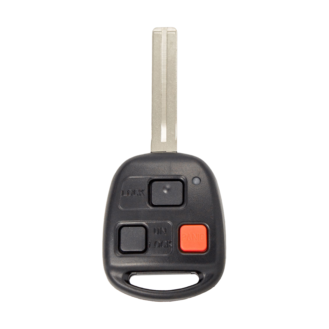 Brand New Aftermarket 3-Button Remote Key with Lock, Unlock, Panic for Select Lexus Vehicles (LEXCK-3B-10-K)