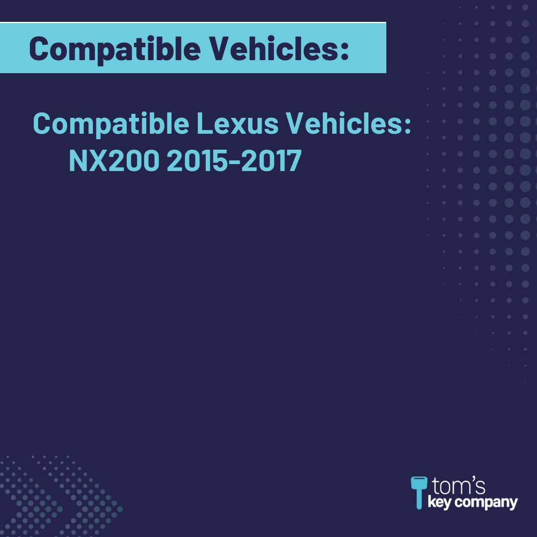 Like New Refurbished 4-Button Smart Key Fob with Lock, Unlock, Hatch Hold, Panic for Select Lexus Vehicles (LEXSK-4B-HR-46-REF-K)