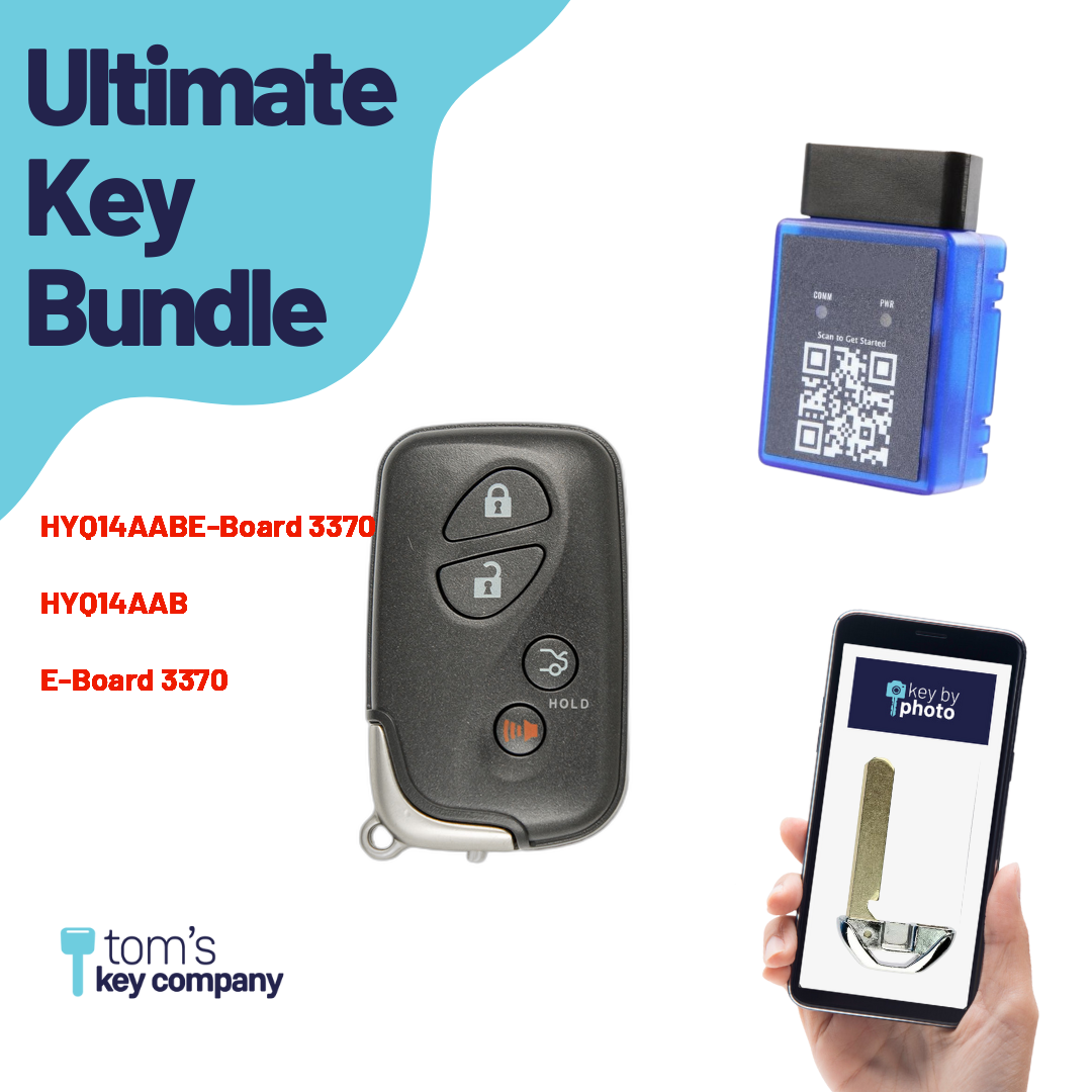Ultimate Smart Key Bundle with Programming Tool, Aftermarket 5-Button Smart Key Fob and Key By Photo for Select Ford and Lincoln Vehicles ()