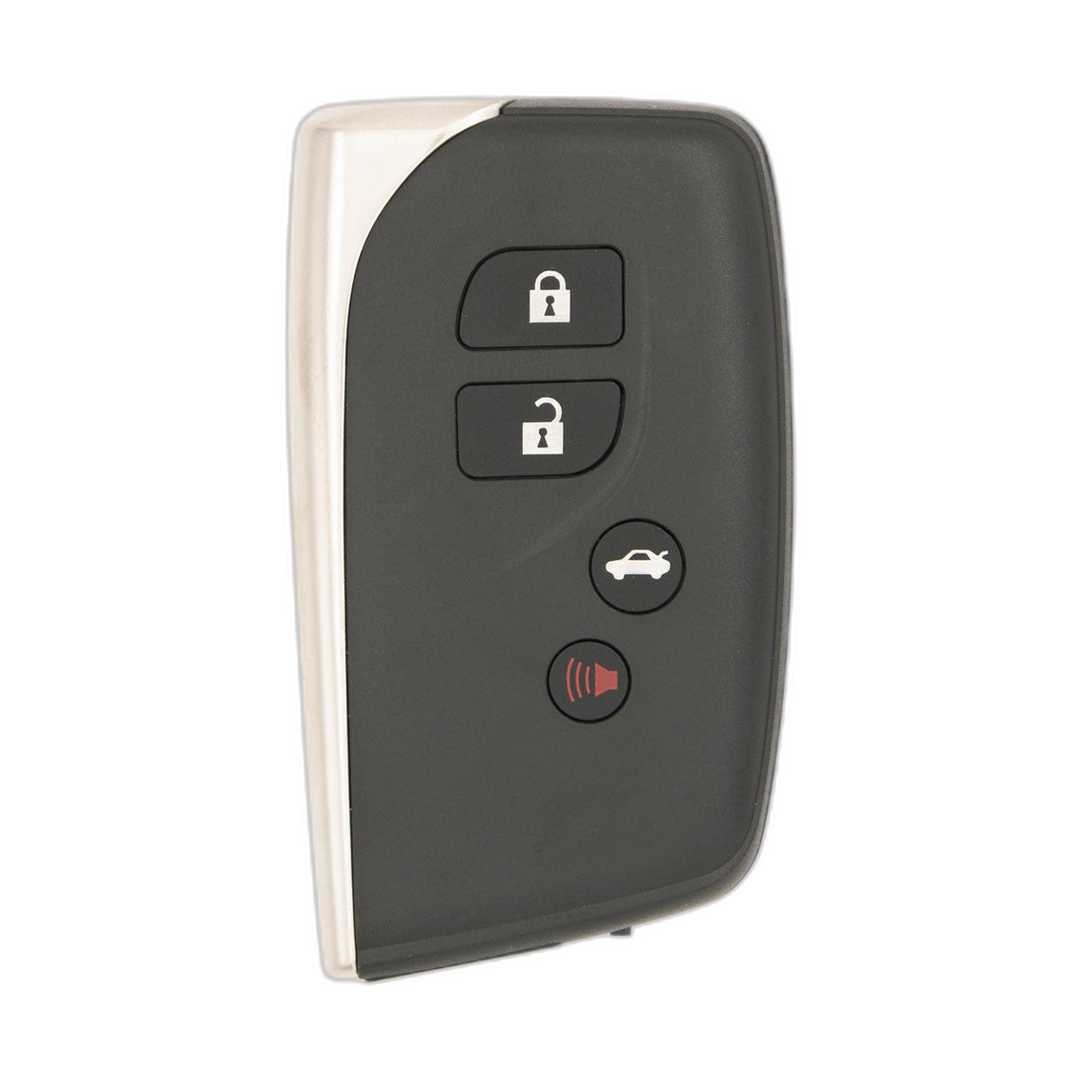 Like New Refurbished 4-Button Smart Key Fob with Lock, Unlock, Trunk, Panic for Select Lexus Vehicles (LEXSK-4B-TR-40-K)
