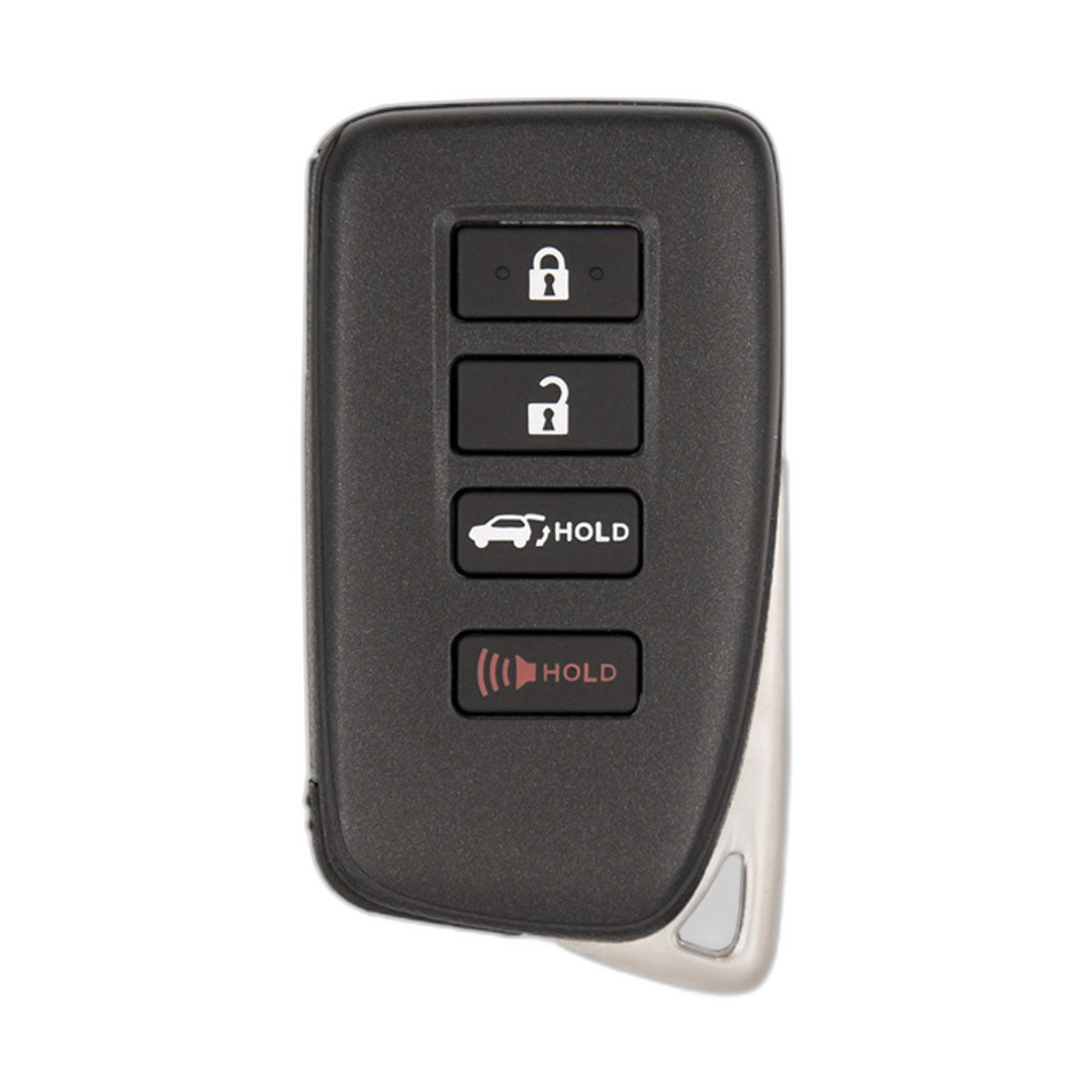 Like New Refurbished 4-Button Smart Key Fob with Lock, Unlock, Trunk, Panic for Select Lexus Vehicles (LEXSK-4B-TR-43-K)