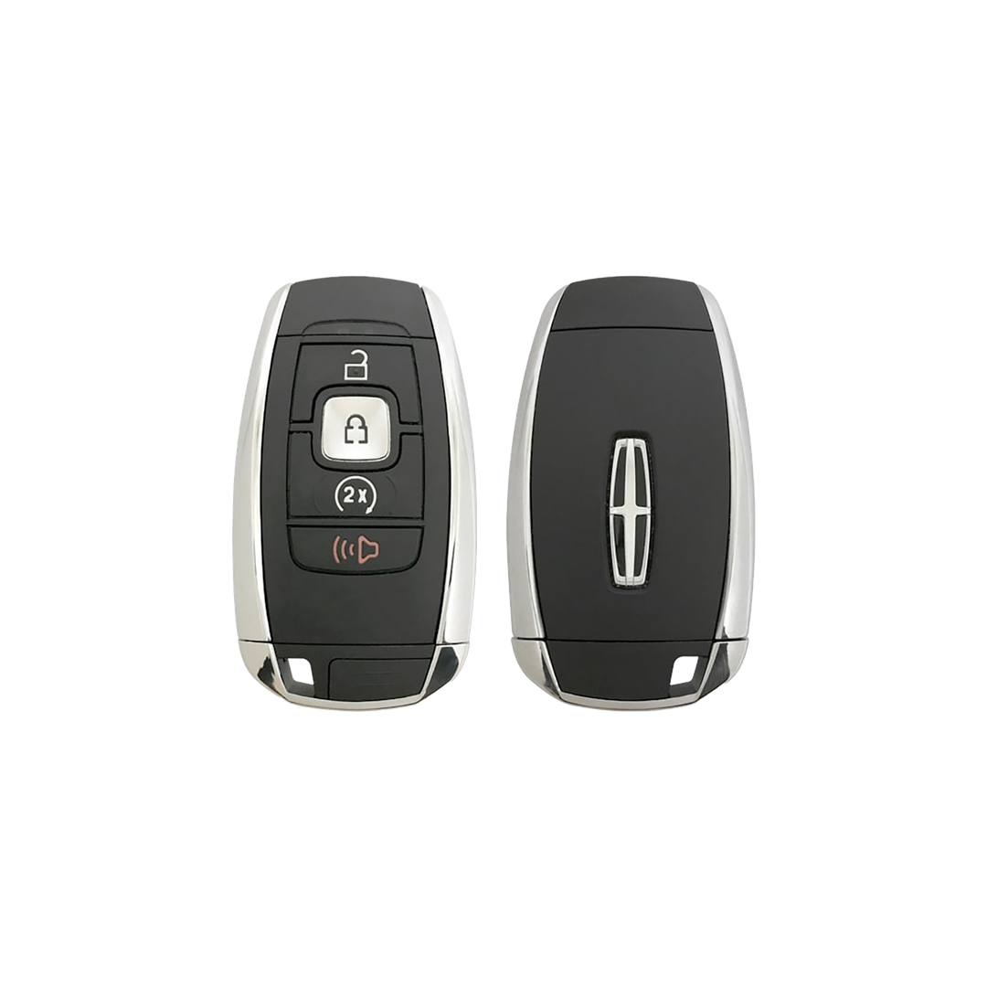 Like New Refurbished 4-Button Smart Key Fob with Lock, Unlock, Remote Start, Panic for Select Lincoln Vehicles (LINSK-4B-RS-R8155-REF-K)