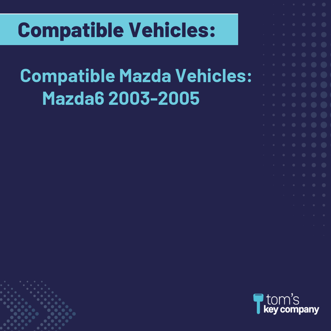 Brand New Aftermarket 3-Button Remote Fob with Lock, Unlock, Panic for Select Mazda Vehicles (MAZFOB-3B-338-K)
