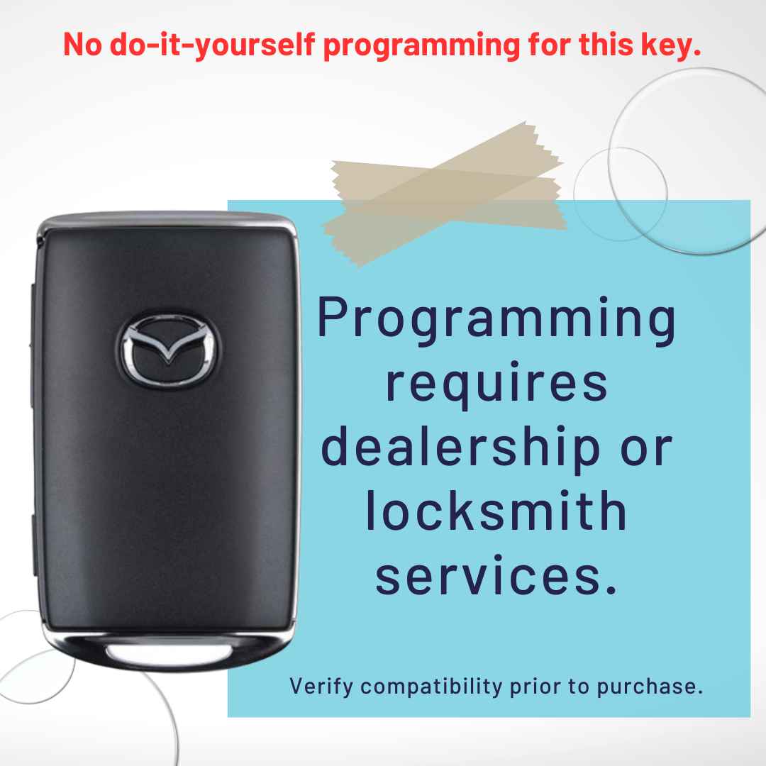 Like New Refurbished OEM 3 Button Smart Key for Select Mazda Vehicles (MAZSK-3B-WAZ-ND)