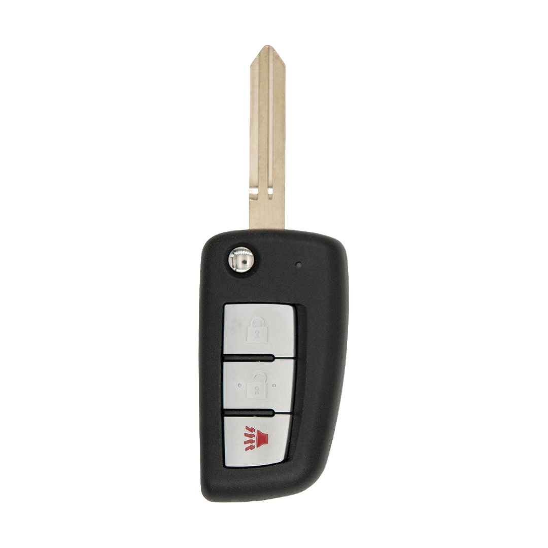 Brand New Aftermarket 3-Button Remote Key with Lock, Unlock, Panic for Select Nissan Vehicles (NISCK-3B-332-K)