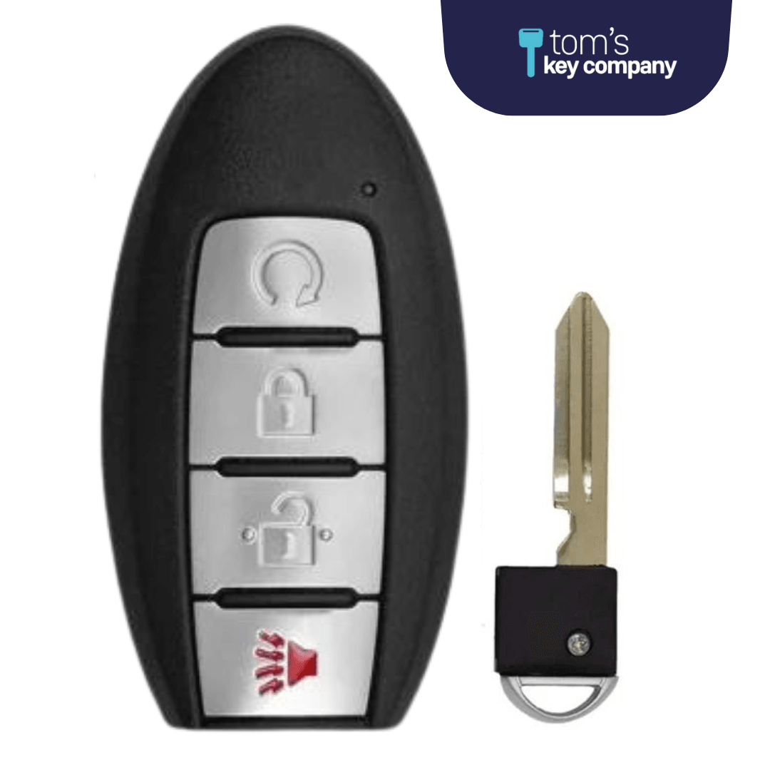 Brand New Aftermarket 4-button Smart Key Remote Fob with Remote Start for Select Nissan Vehicles (NISSK-4B-RS-4014)