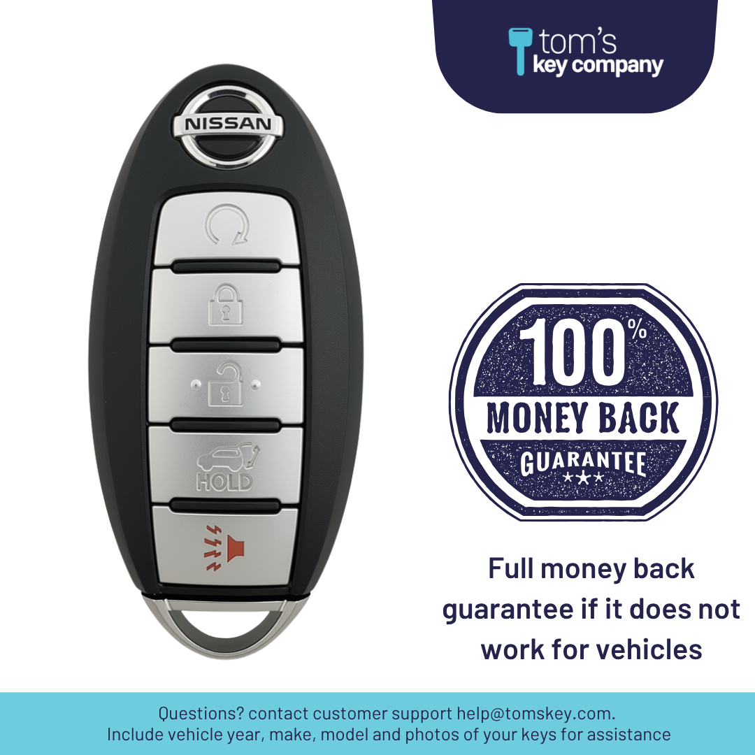 Like New Refurbished OEM 5 Button Smart Key with Hatch Release & Remote Start for Select Nissan Rogue Vehicles