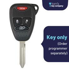 Load image into Gallery viewer, Chrysler, Dodge, &amp; Jeep Key with 4 Button Remote Fob including Trunk Release (OHT692427AA-4B-46-Trunk)