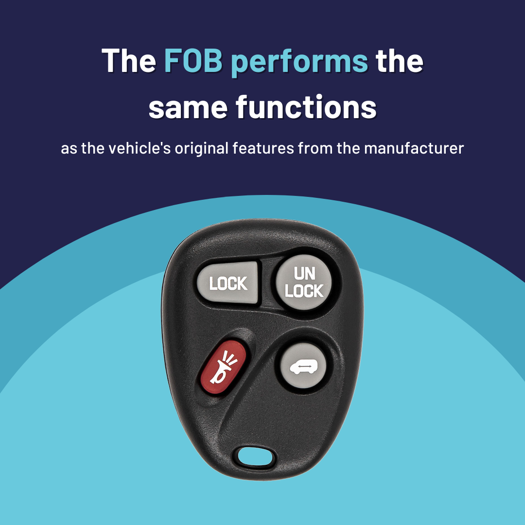 Ultimate Remote FOB Bundle with Programming Tool and Aftermarket 4 Button Remote FOB for Select Chevrolet, Oldsmobile and Pontiac Vehicles (OLDFOB-4B-614-K-UKB)