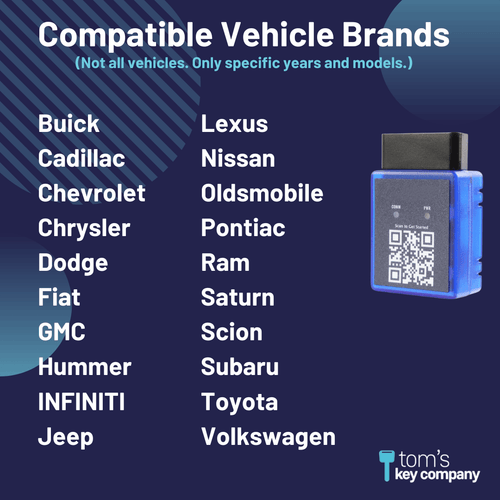 Programmerble Car Key PairMyKey Car Key & Remote Programmer - Vehicle List A | Tom's Key Company